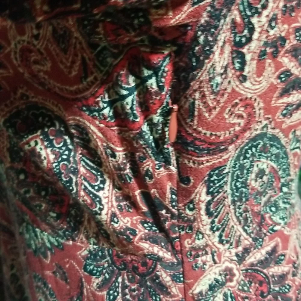 Forever 21 rust paisley print dress. Size small - Picture 7 of 9